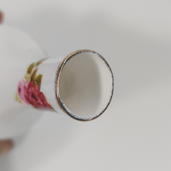 Cottage Rose Floral Fine Bone China Small Bud Aase - Picture 8 of 8